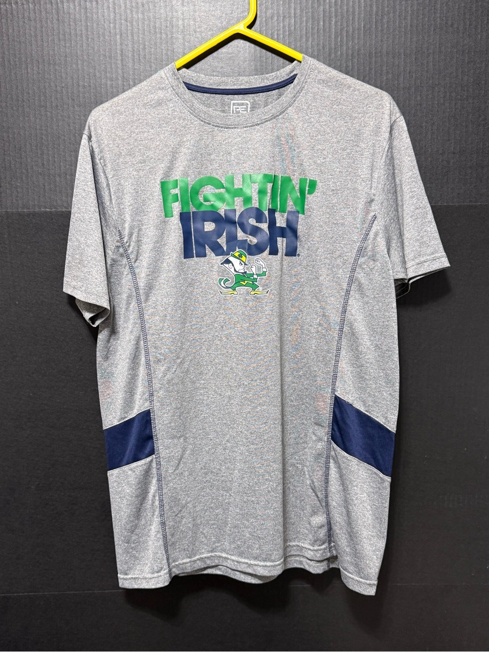 🍄Pro Edge Notre Dame Grey & Navy Fighting Irish T-shirt
